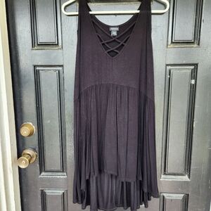 Criss cross tunic tank